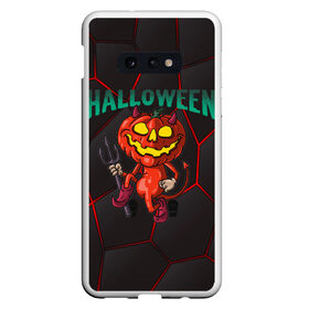 Чехол для Samsung S10E с принтом Halloween в Тюмени, Силикон | Область печати: задняя сторона чехла, без боковых панелей | blood | diablo | haloween | horror | дьявол | зомби | кости | кровь | мозги | мясо | страшилка | ужасы | хеллоуин | хелоуин