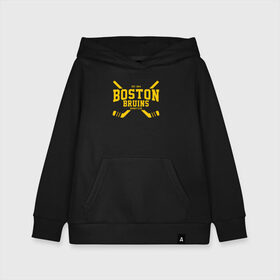 Детская толстовка хлопок с принтом Boston Bruins в Тюмени, 100% хлопок | Круглый горловой вырез, эластичные манжеты, пояс, капюшен | boston | boston bruins | bruins | hockey | nhl | usa | бостон | бостон брюинз | нхл | спорт | сша | хоккей | шайба