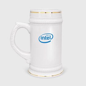 Кружка пивная с принтом Intel Boy в Тюмени,  керамика (Материал выдерживает высокую температуру, стоит избегать резкого перепада температур) |  объем 630 мл | amd | amd boy | core | core i3 | core i5 | core i7 | cpu | intel | intel boy | интел | интел бой | процессор | цпу