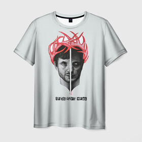 Мужская футболка 3D с принтом Hannibal в Тюмени, 100% полиэфир | прямой крой, круглый вырез горловины, длина до линии бедер | hannibal | ганибал | ганнибал | лектер | лектор | мадс миккельсен | сериал | сериалы | хью дэнси