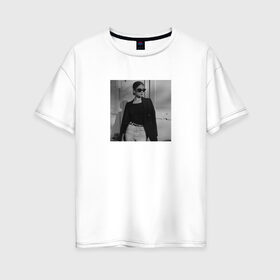 Женская футболка хлопок Oversize с принтом Audacity–the second name в Тюмени, 100% хлопок | свободный крой, круглый ворот, спущенный рукав, длина до линии бедер
 | 