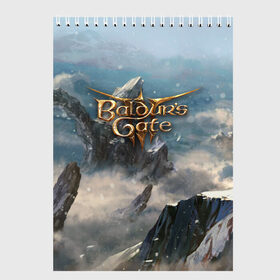 Скетчбук с принтом Baldurs Gate в Тюмени, 100% бумага
 | 48 листов, плотность листов — 100 г/м2, плотность картонной обложки — 250 г/м2. Листы скреплены сверху удобной пружинной спиралью | Тематика изображения на принте: baldurs gate | dungeons and dragons | game | games | role play | rpg | игра | игры | подземелья и драконы | ролевые игры | рпг