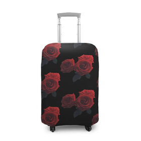 Чехол для чемодана 3D с принтом Роза в Тюмени, 86% полиэфир, 14% спандекс | двустороннее нанесение принта, прорези для ручек и колес | красная роза | красные розы | растение | роза | розы | флора | цветок | цветы