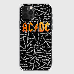 Чехол для iPhone 12 Pro Max с принтом AC DC SONGS (Z) в Тюмени, Силикон |  | Тематика изображения на принте: ac dc | acdc | rock | ангус янг | ас дс | асдс | блюз рок | крис слэйд | музыка | рок | рок н ролл | стиви янг | хард рок | эй си ди си | эксл роуз