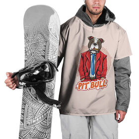 Накидка на куртку 3D с принтом Питбуль в Тюмени, 100% полиэстер |  | Тематика изображения на принте: pitbull | животные | питбуль | собака | юмор