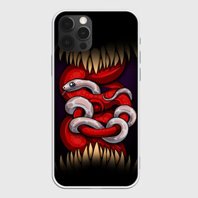 Чехол для iPhone 12 Pro Max с принтом monster and snake в Тюмени, Силикон |  | Тематика изображения на принте: зверь | змеи | змейка | змея | зубы | клык | клыки | монстр | монстры | питон | удав | хищник | язык