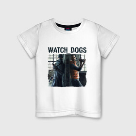 Детская футболка хлопок с принтом Watch dogs (Z) в Тюмени, 100% хлопок | круглый вырез горловины, полуприлегающий силуэт, длина до линии бедер | Тематика изображения на принте: black viceroys | ubisoft montreal | watch dogs | watchdogs | watch_dogs | взлом | делфорд уэйд | дефолт | джей би | джей би маркович | дэмиен брэнкс | клара лилл | куинн | лаки | лис | мститель | пирс | рэймонд кинни | сторожевые п