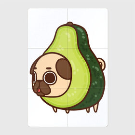Магнитный плакат 2Х3 с принтом Мопс-авокадо в Тюмени, Полимерный материал с магнитным слоем | 6 деталей размером 9*9 см | авокадо | арт | мопс | рисунок | сладкий | сладость | собака в костюме | собака в костюмчике | фрукт | фрукты