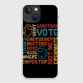 Чехол для iPhone 13 mini с принтом Among Us в Тюмени,  |  | among | among us | crewmate | game | impistor | space | us | vote | выживший | игра | космос | невиновный | предатель | самозванец