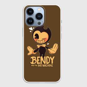 Чехол для iPhone 13 Pro с принтом Bendy And The Ink Machine в Тюмени,  |  | bendy | bendy and the ink machine | бенди | бени | бенни | бэнди | детская | детям | игра | капли | компьютерная игра | краска | машина | подтеки | ужастик | чернила | чернильная