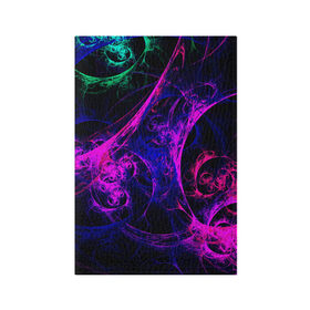 Обложка для паспорта матовая кожа с принтом GambaTR в Тюмени, натуральная матовая кожа | размер 19,3 х 13,7 см; прозрачные пластиковые крепления | Тематика изображения на принте: abstraction | colorful | dark | fractal | glow | patterns | shapes | tangled | texture | абстракция | запутанный | разноцветный | свечение | текстура | темный | узоры | формы | фрактал