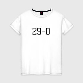Женская футболка хлопок с принтом 29-0 Хабиб Нурмагомедов в Тюмени, 100% хлопок | прямой крой, круглый вырез горловины, длина до линии бедер, слегка спущенное плечо | 