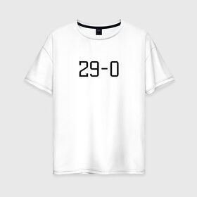 Женская футболка хлопок Oversize с принтом 29-0 Хабиб Нурмагомедов в Тюмени, 100% хлопок | свободный крой, круглый ворот, спущенный рукав, длина до линии бедер
 | 