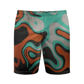 Мужские шорты спортивные с принтом Абстракиця в Тюмени,  |  | абстрактный | геометрический рисунок | геометрия | зеленая | зеленый | корея | краски | кружево | неон | оранжевая | оранжевый | рисунок | текстура | узор | черная | черный | япония