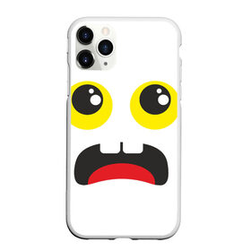 Чехол для iPhone 11 Pro Max матовый с принтом Испуганное лицо в Тюмени, Силикон |  | Тематика изображения на принте: большие глаза | испуг | испуганное лицо | смайлик | стикер