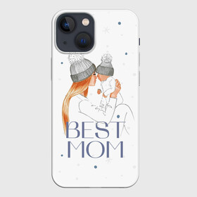 Чехол для iPhone 13 mini с принтом Лучшая мама в Тюмени,  |  | белый | зима | лучшая | любовь | мама | семья | снег | тепло | уют