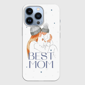 Чехол для iPhone 13 Pro с принтом Лучшая мама в Тюмени,  |  | белый | зима | лучшая | любовь | мама | семья | снег | тепло | уют