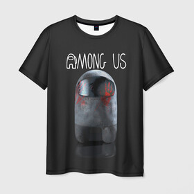 Мужская футболка 3D с принтом AMONG US в Тюмени, 100% полиэфир | прямой крой, круглый вырез горловины, длина до линии бедер | among us | амонг ас | игра | космический | космический корабль | космонавт | космос | мем | среди нас | экшен