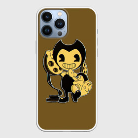 Чехол для iPhone 13 Pro Max с принтом Bendy And The Ink Machine в Тюмени,  |  | bendy | bendy and the ink machine | бенди | бени | бенни | бэнди | детская | детям | игра | капли | компьютерная игра | краска | машина | подтеки | ужастик | чернила | чернильная