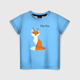 Детская футболка 3D с принтом The fox в Тюмени, 100% гипоаллергенный полиэфир | прямой крой, круглый вырез горловины, длина до линии бедер, чуть спущенное плечо, ткань немного тянется | Тематика изображения на принте: fox | the fox | лиса