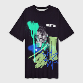 Платье-футболка 3D с принтом Niletto в Тюмени,  |  | Тематика изображения на принте: niletto | краш | любимка niletto | нилето
