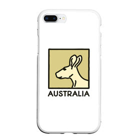 Чехол для iPhone 7Plus/8 Plus матовый с принтом Australia в Тюмени, Силикон | Область печати: задняя сторона чехла, без боковых панелей | Тематика изображения на принте: australia | австралия | животные | кенгуру | страны