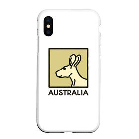 Чехол для iPhone XS Max матовый с принтом Australia в Тюмени, Силикон | Область печати: задняя сторона чехла, без боковых панелей | Тематика изображения на принте: australia | австралия | животные | кенгуру | страны