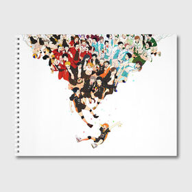 Альбом для рисования с принтом Haikyuu в Тюмени, 100% бумага
 | матовая бумага, плотность 200 мг. | anime | haikuu | haikyu | haikyuu | haikyy | kageyama | karasuno | nekoma | voleyball | аниме | волейбол | кагеяма | карасуно | некома | хайку | хината | шаторидзава