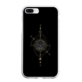 Чехол для iPhone 7Plus/8 Plus матовый с принтом Череп в Тюмени, Силикон | Область печати: задняя сторона чехла, без боковых панелей | асторономия | звёзды | космос | планеты | узоры | череп