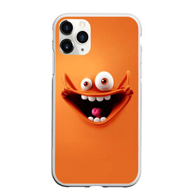 Чехол для iPhone 11 Pro Max матовый с принтом Безумная мордашка в Тюмени, Силикон |  | глаза | зубы | мультяшный персонаж | смешная эмоция | смешное лицо | язык