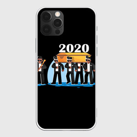 Чехол для iPhone 12 Pro с принтом 2020 не спасти... в Тюмени, силикон | область печати: задняя сторона чехла, без боковых панелей | Тематика изображения на принте: 2020 год мем | dancing coffin | tony igy astronomia tony igy | мем про 2020 год | мультяшные персонажи | популярный мем | смешной арт | черные гробовщики