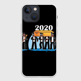 Чехол для iPhone 13 mini с принтом 2020 не спасти... в Тюмени,  |  | 2020 год мем | dancing coffin | tony igy astronomia tony igy | мем про 2020 год | мультяшные персонажи | популярный мем | смешной арт | черные гробовщики