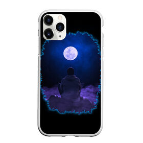 Чехол для iPhone 11 Pro Max матовый с принтом ALONE в Тюмени, Силикон |  | жизненный арт | луна | одинокий человек | полнолуние | туман