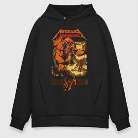 Мужское худи Oversize хлопок с принтом Metallica в Тюмени, френч-терри — 70% хлопок, 30% полиэстер. Мягкий теплый начес внутри —100% хлопок | боковые карманы, эластичные манжеты и нижняя кромка, капюшон на магнитной кнопке | american | heavy metal | los angeles | metal band | metallica | music | thrash metal | американская | лос анджелес | метал группа | металлика | музыка | трэш метал | трэш металл | хеви метал