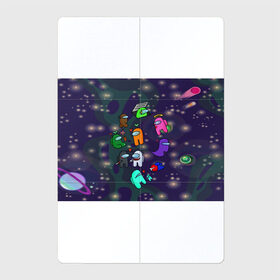 Магнитный плакат 2Х3 с принтом Among Us в Тюмени, Полимерный материал с магнитным слоем | 6 деталей размером 9*9 см | among us | cosmos | game | space | игра | космос | среди нас