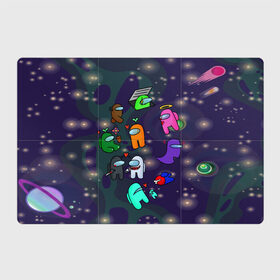 Магнитный плакат 3Х2 с принтом Among Us в Тюмени, Полимерный материал с магнитным слоем | 6 деталей размером 9*9 см | among us | cosmos | game | space | игра | космос | среди нас