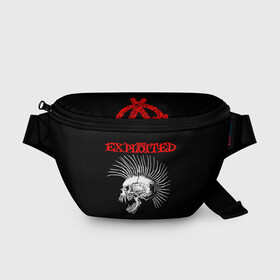 Поясная сумка 3D с принтом The Exploited в Тюмени, 100% полиэстер | плотная ткань, ремень с регулируемой длиной, внутри несколько карманов для мелочей, основное отделение и карман с обратной стороны сумки застегиваются на молнию | exploited | punks | punks not dead | the exploited | панк не сдох | панки | уоти | череп | эксплоитед