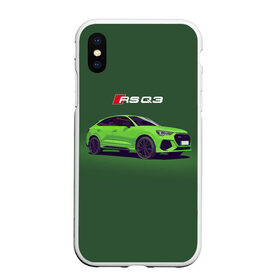 Чехол для iPhone XS Max матовый с принтом AUDI RS Q3 (Z) в Тюмени, Силикон | Область печати: задняя сторона чехла, без боковых панелей | audi | auto | perfomance | q3 | rs | rs q3 | rsq3 | sport | авто | автомобиль | автомобильные | ауди | бренд | ку 3 | ку3 | марка | машины | перфоманс | рс | спорт