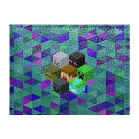 Обложка для студенческого билета с принтом Minecraft в Тюмени, натуральная кожа | Размер: 11*8 см; Печать на всей внешней стороне | creeper | minecraft | блок | игра | крипер | майнкрафт | победитель | приключения