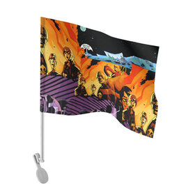 Флаг для автомобиля с принтом The Umbrella Academy(КОМИКСЫ) в Тюмени, 100% полиэстер | Размер: 30*21 см | the umbrella academy | боевик | драма | кино | комедия | комиксы | приключения | фантастика | фильм