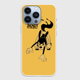 Чехол для iPhone 13 Pro с принтом Bendy And The Ink Machine в Тюмени,  |  | bendy | bendy and the ink machine | бенди | бени | бенни | бэнди | детская | детям | игра | капли | компьютерная игра | краска | машина | подтеки | ужастик | чернила | чернильная