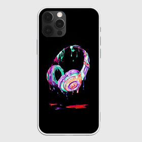 Чехол для iPhone 12 Pro Max с принтом Потекшие наушники в Тюмени, Силикон |  | Тематика изображения на принте: amoled | брызги красок | капли красок | музыка | наушники