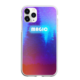 Чехол для iPhone 11 Pro Max матовый с принтом MAGIC в Тюмени, Силикон |  | Тематика изображения на принте: звездное небо | зимний вечер | неоновая надпись | ночное небо | снег