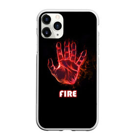 Чехол для iPhone 11 Pro Max матовый с принтом FIRE в Тюмени, Силикон |  | Тематика изображения на принте: amoled | огонь | пальцы | рука в огне | рука человека