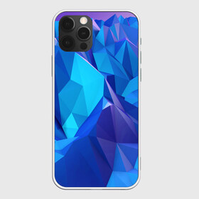 Чехол для iPhone 12 Pro Max с принтом NEON CRYSTALLS в Тюмени, Силикон |  | Тематика изображения на принте: алмазы | блеск | кристаллы | монотонный цвет | неоновый принт | переливание цветов | синий цвет