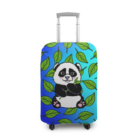 Чехол для чемодана 3D с принтом Панда в Тюмени, 86% полиэфир, 14% спандекс | двустороннее нанесение принта, прорези для ручек и колес | baby | bear | kawaii | teddy | бамбук | ветки | животные | игрушка | каваи | китай | коала | листья | малыш | медведь | медвежата | медвежонок | мультяшный | панда | пандочка | плюшевый | подарок | природа | пушистый