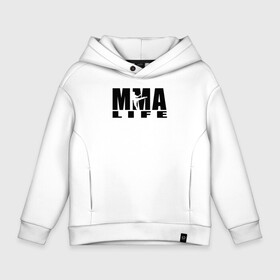 Детское худи Oversize хлопок с принтом MMA в Тюмени, френч-терри — 70% хлопок, 30% полиэстер. Мягкий теплый начес внутри —100% хлопок | боковые карманы, эластичные манжеты и нижняя кромка, капюшон на магнитной кнопке | Тематика изображения на принте: arts | fights | martial | mixed | mma | no rules | sports | wrestling | без правил | боевые | бои | борьба | единоборства | искусства | смешанные | спорт