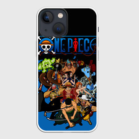 Чехол для iPhone 13 mini с принтом One Piece синий всплеск в Тюмени,  |  | one piece | аниме | все герои | логотип one piece | луффи из one piece