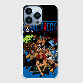 Чехол для iPhone 13 Pro с принтом One Piece синий всплеск в Тюмени,  |  | one piece | аниме | все герои | логотип one piece | луффи из one piece