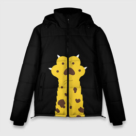 Мужская зимняя куртка 3D с принтом Лапа тигра в Тюмени, верх — 100% полиэстер; подкладка — 100% полиэстер; утеплитель — 100% полиэстер | длина ниже бедра, свободный силуэт Оверсайз. Есть воротник-стойка, отстегивающийся капюшон и ветрозащитная планка. 

Боковые карманы с листочкой на кнопках и внутренний карман на молнии. | желтая | пятна | тигр | шерть звери